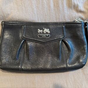 Coach Black Leather Wristlet